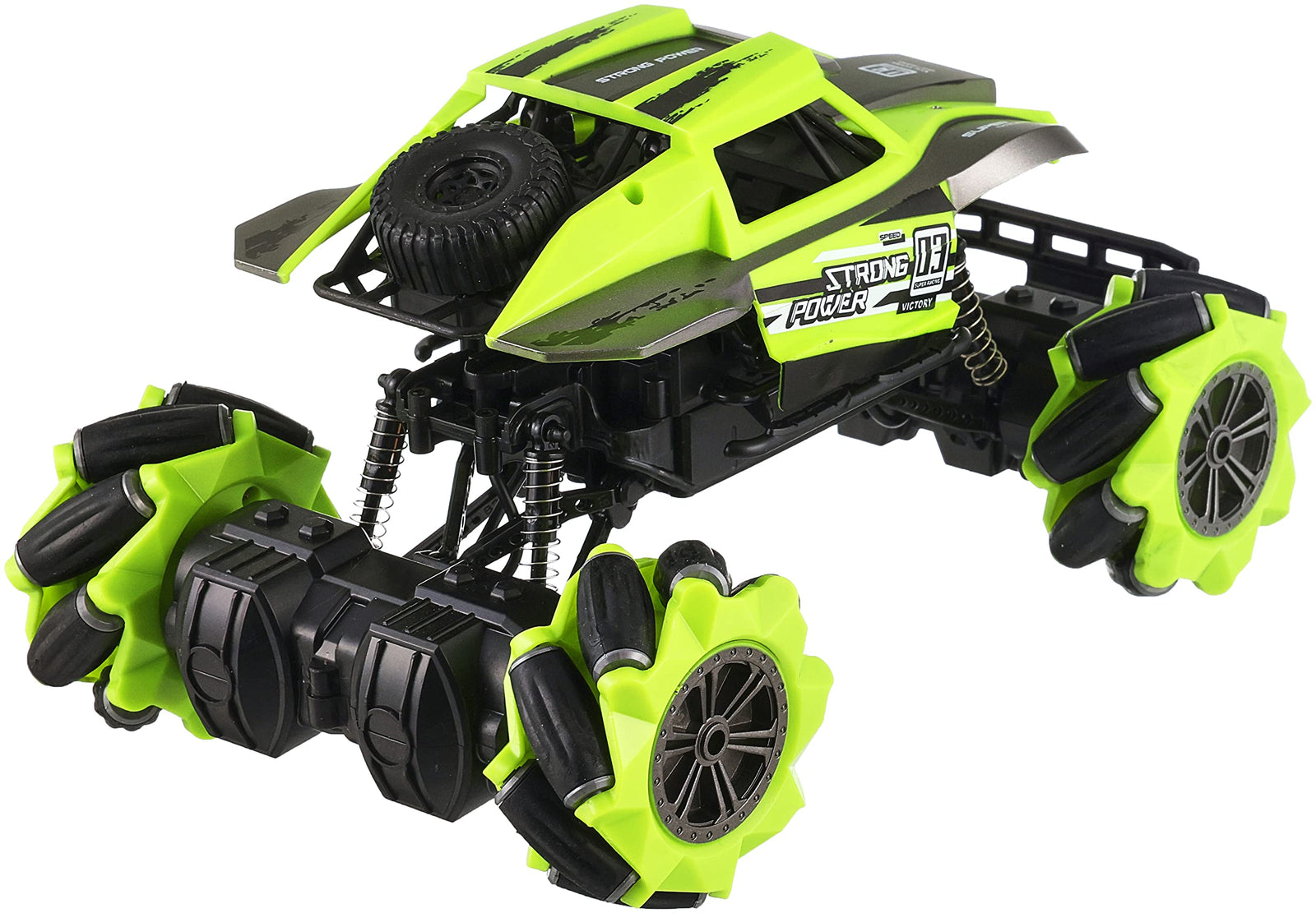 Remote control car - monster racing truck - strong power car - 2.4ghz high speed - stunt climbing car - stunt car for kids and adult outdoor toy , light green