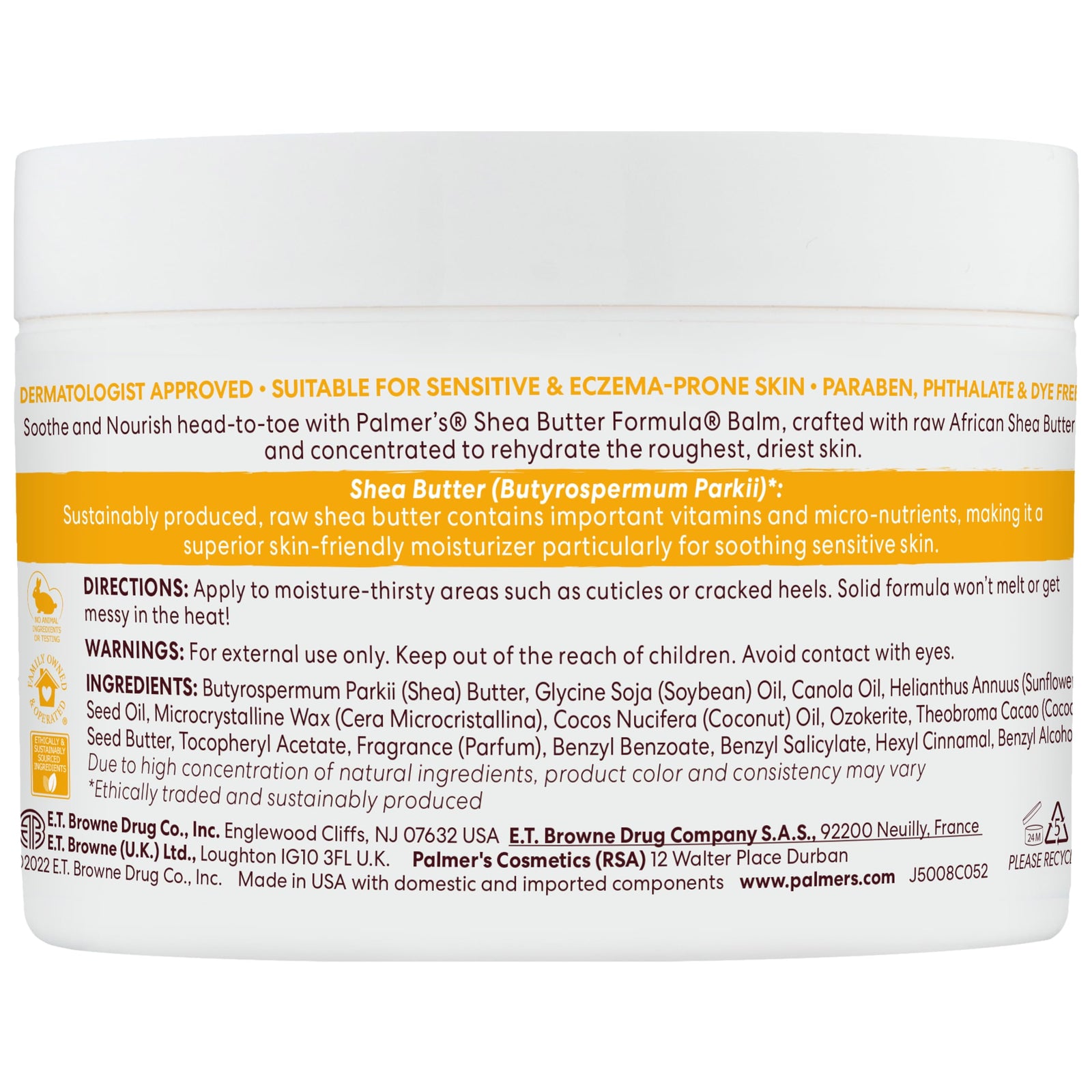 Palmer’s Shea Formula Raw Shea Body Butter Balm, 7.25 Ounces