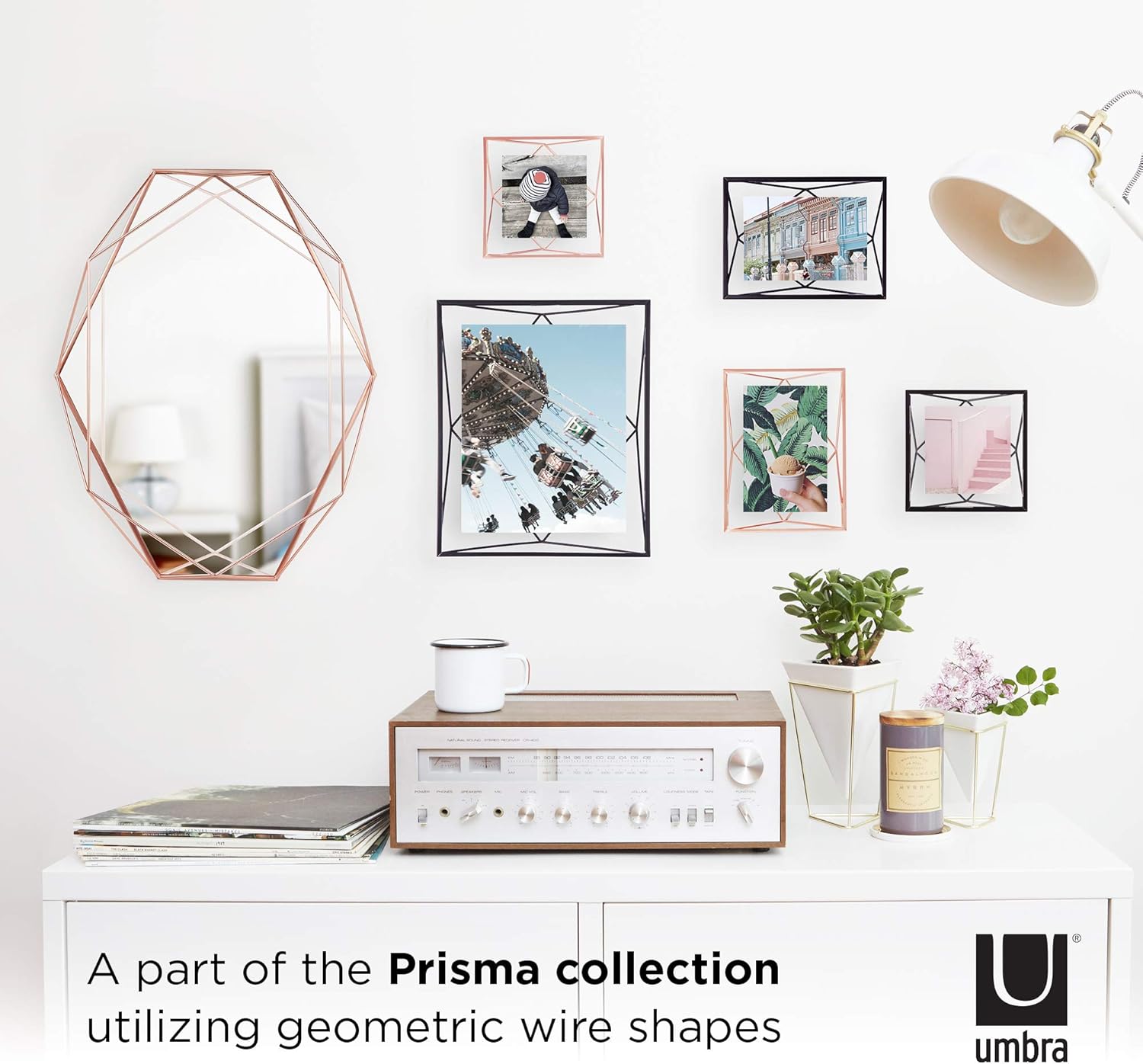 Umbra Prisma Multi Picture Frame – Photo Display for Desk or Wall, Chrome