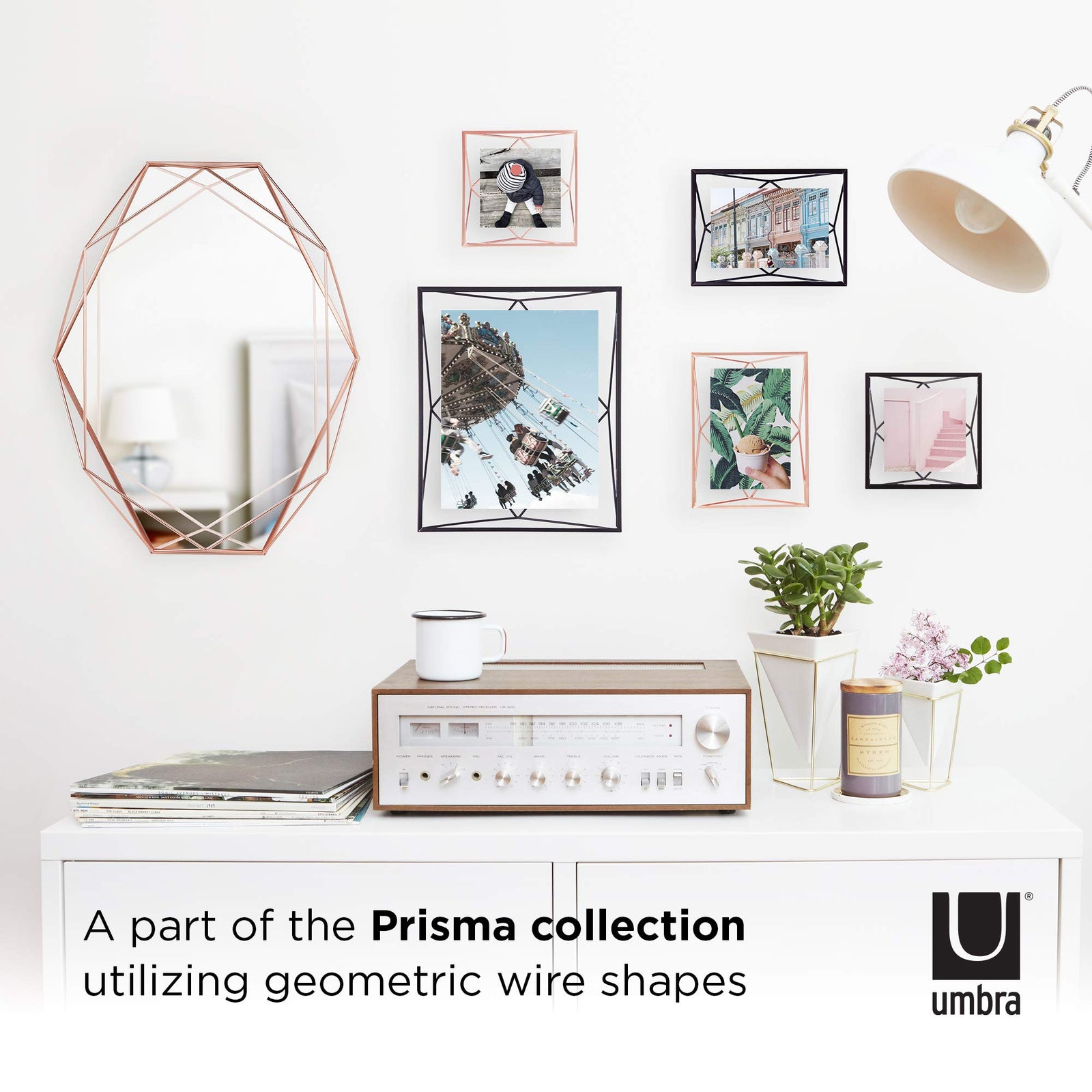 Umbra Prisma Multi Picture Frame – Photo Display for Desk or Wall, Chrome