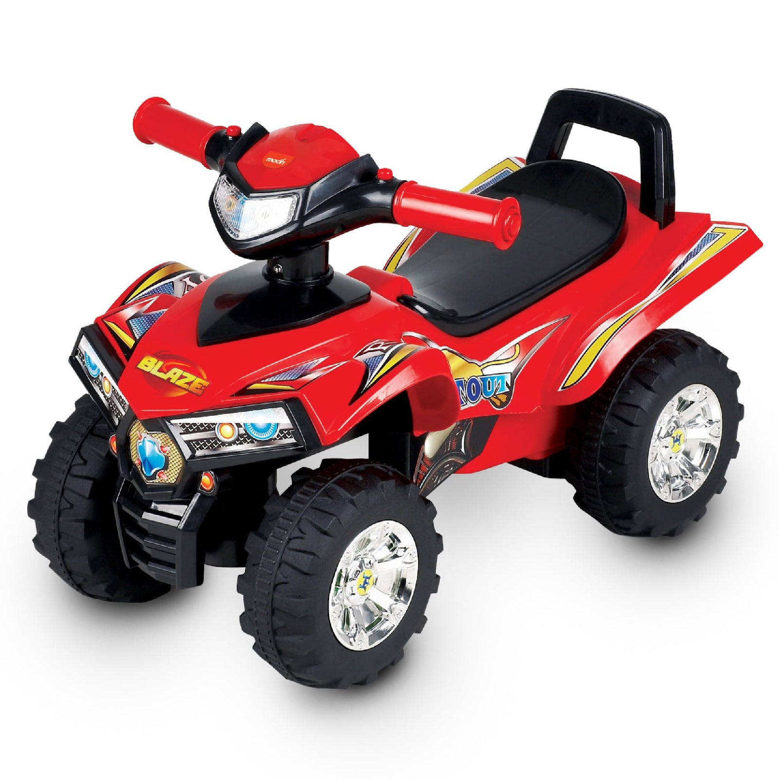 MOON Blaze Quad Bike for Kids - Toddler Fun Games-ATV Design, Durable & Safe, LED Lights-Music, Gift Ideas for 12 Months+ boys/Girls - Red