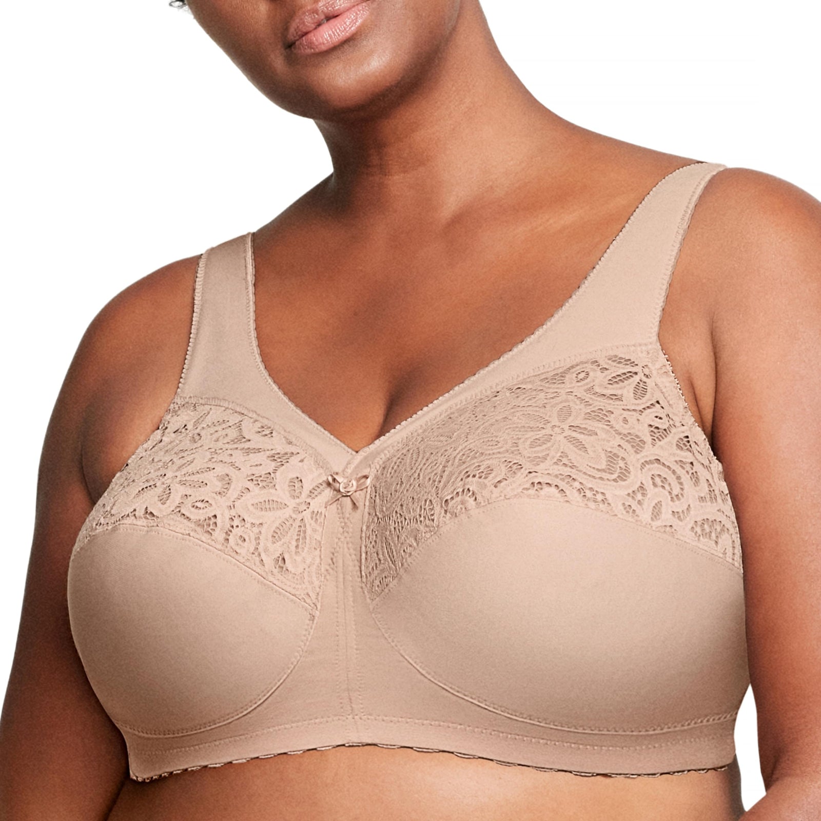 Glamorise Women's Plus Size MagicLift Cotton Support Bra Wirefree #1001