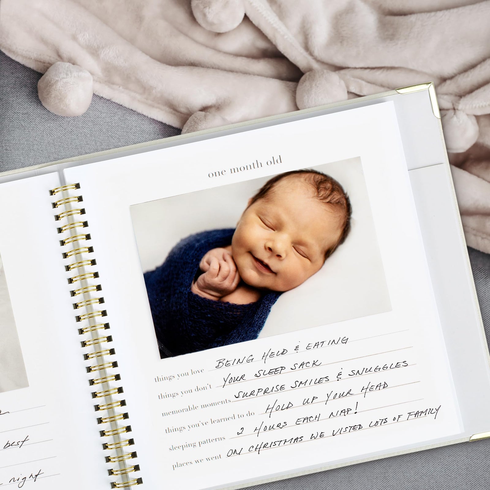 Keepsake Baby Memory Book for Boys and Girls – Timeless First 5 Year Baby Book – Gender Neutral Beige Baby Journal Scrapbook or Photo Album - A Milestone Book to Record Every Event from Birth to Age 5