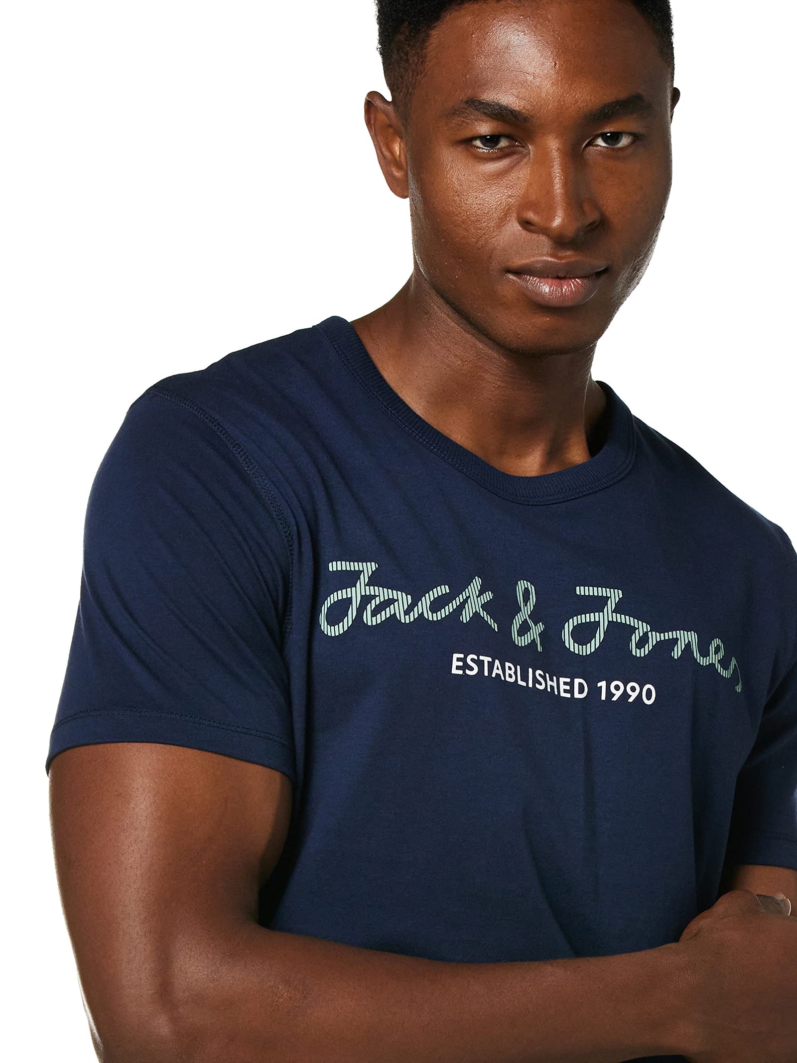 Jack & Jones Men's Berg Upscaled Crew Neck T-Shirt (pack of 1)