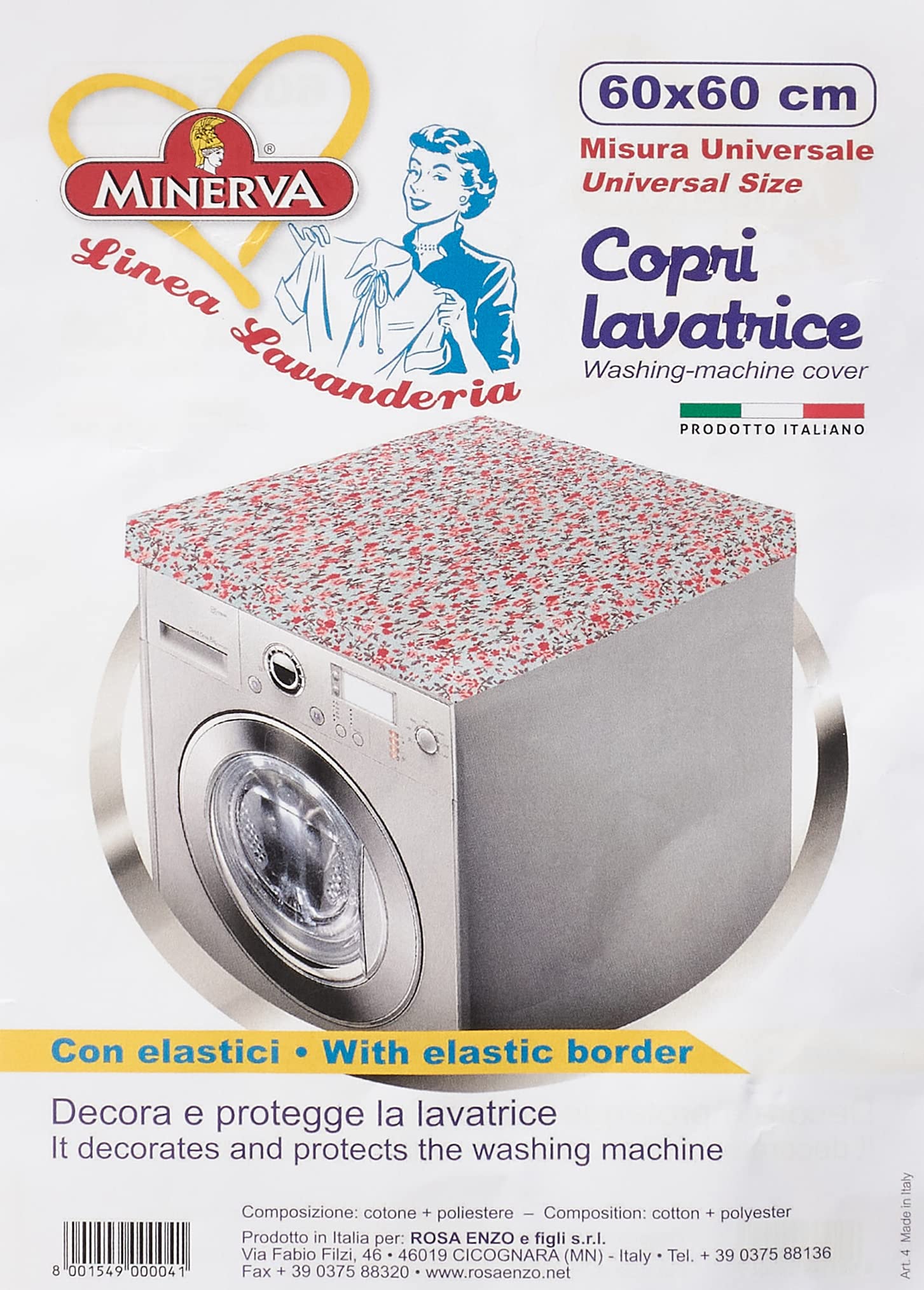 Minerva stripes printed washing machine cover - multi color