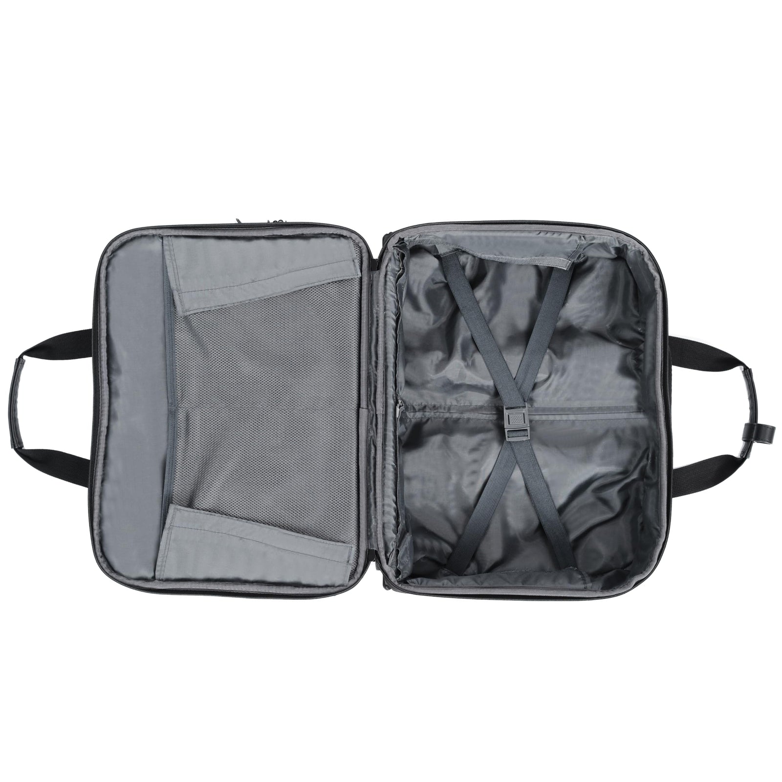 Cabinpro Premium Pilot Case Trolley Water Resistant Multi Compartment Fashion Trolley Laptop Bag for Men, Women on Travel, Business, CP010 (Black)