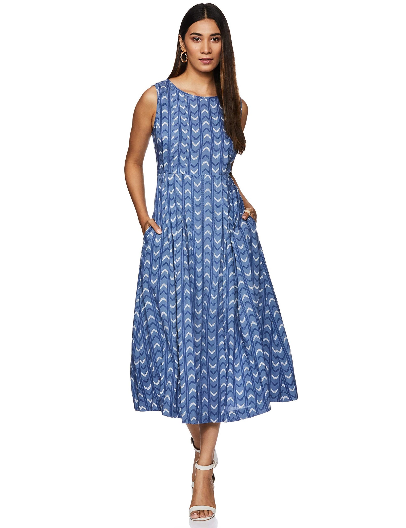 Amazon Brand - Myx Women's Rayon Screen Print Relaxed Fit Kurta Dress (SS20MYXCORE06)