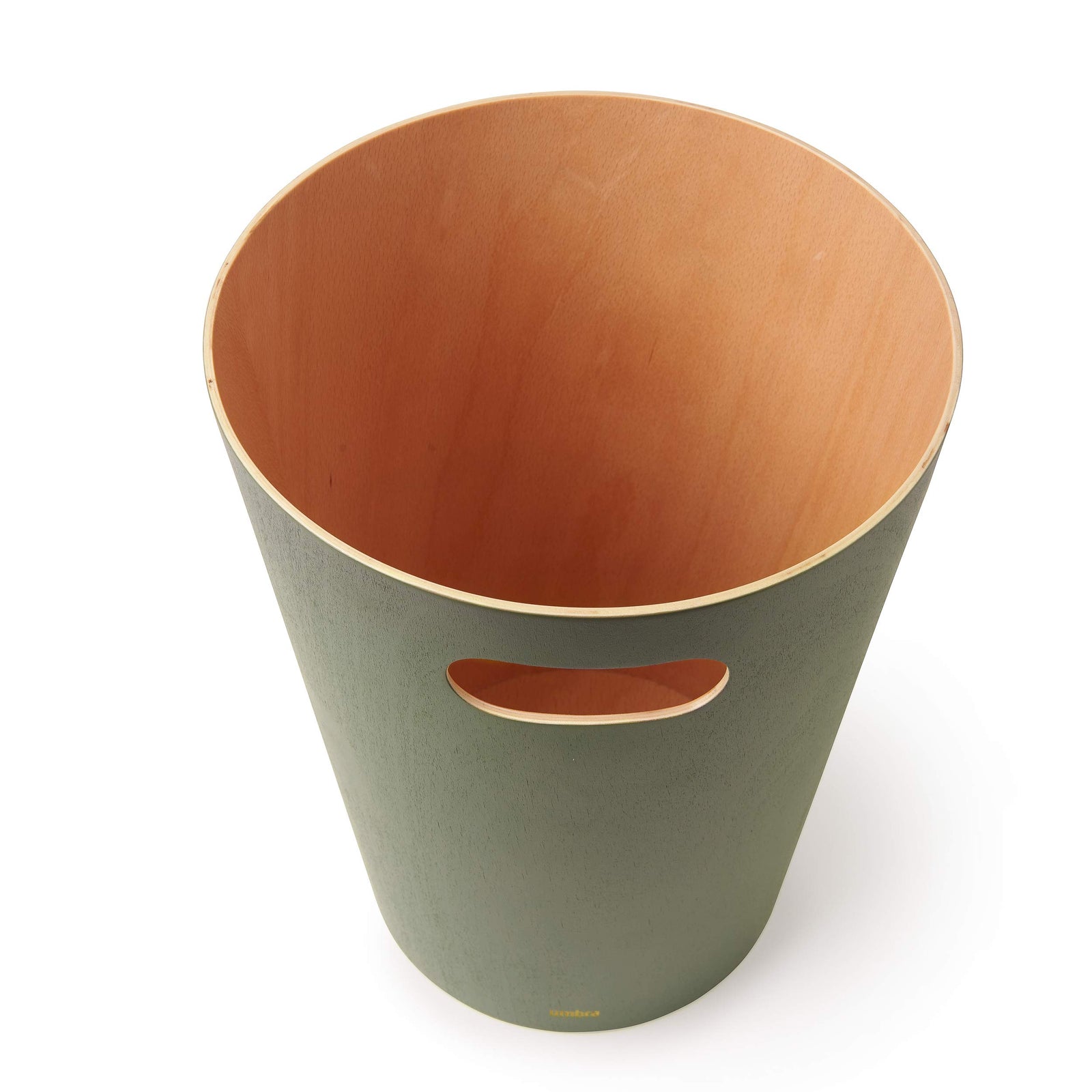 Umbra Woodrow, 2 Gallon Modern Wooden Trash Can Wastebasket or Recycling Bin for Home or Office 082780-1095