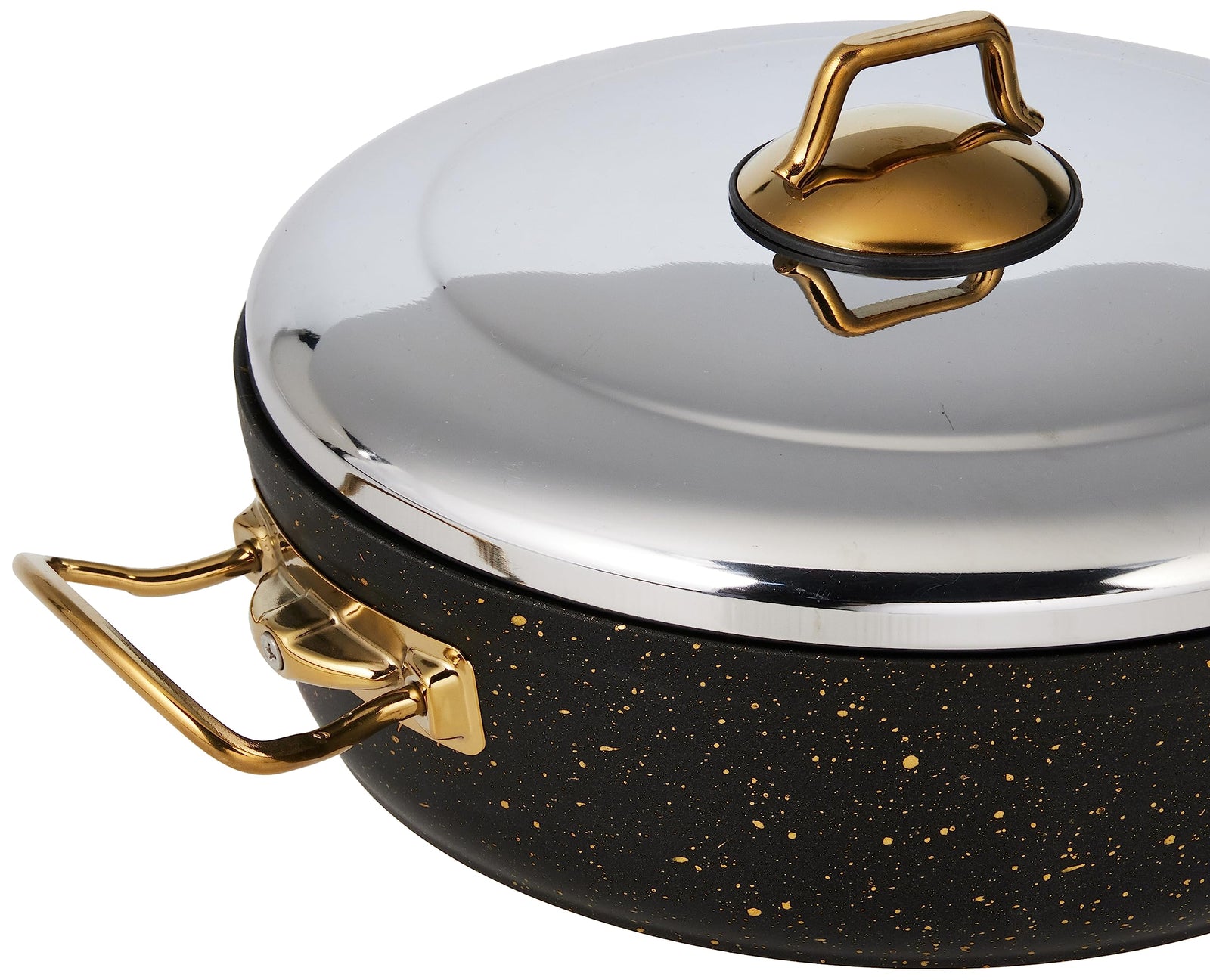 GRANITEC BLACK GOLD 7PC COOKWARE ST STEEL LID