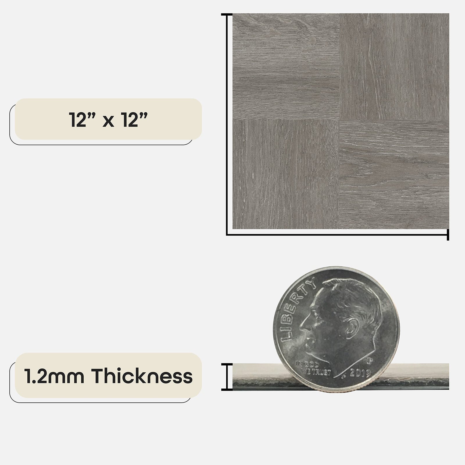 Achim Home Furnishings Ftvwd22920 Nexus Self Adhesive 20 Vinyl Floor Tiles, 12