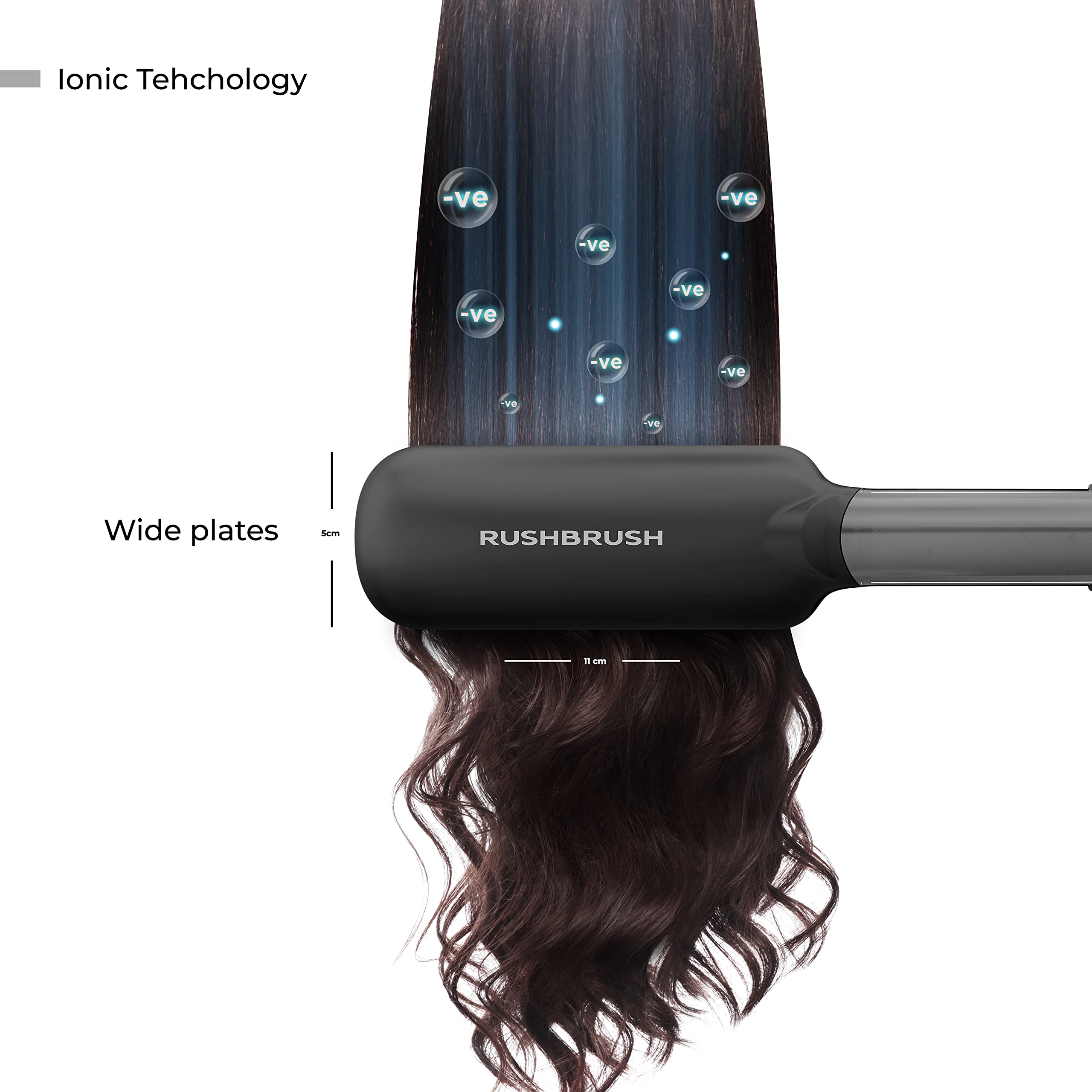 Rush Brush X6 Hair Straightener Navy