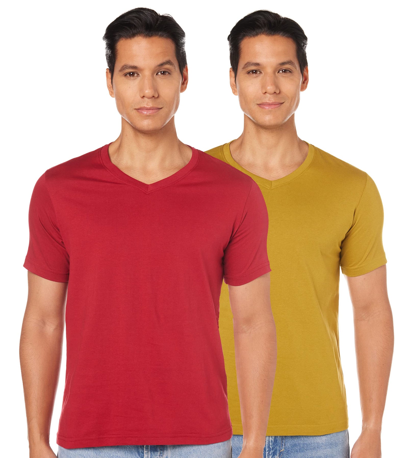 Amazon Brand - symbol men's solid regular t-shirt (pack of 2) (aw17plpo2v00)