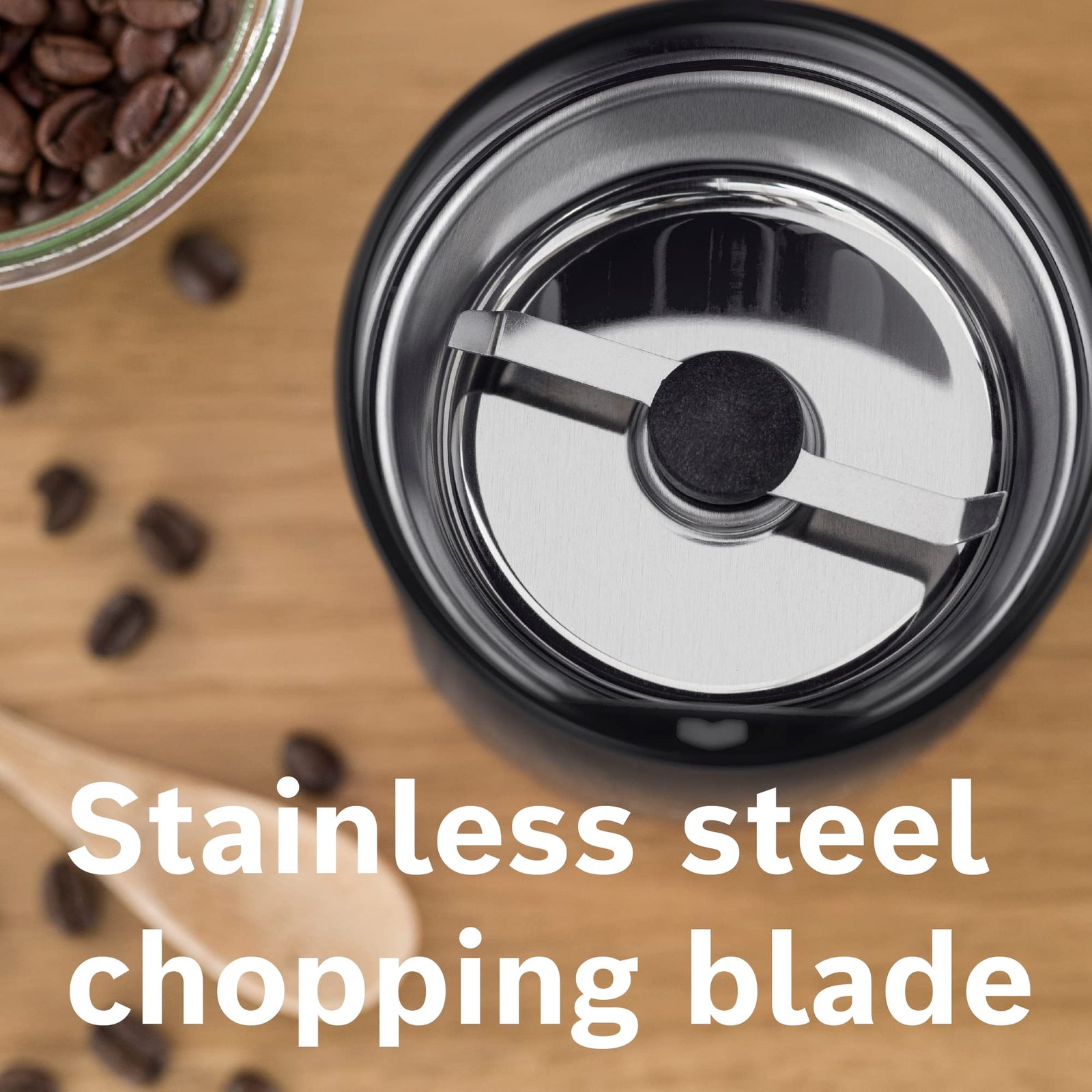 Bosch Coffee Grinder, for 75 g Beans, Safety Function, Stainless Steel Chopping Blade, Black, MKM6003NGB, 1 Year Manufacturer Warranty