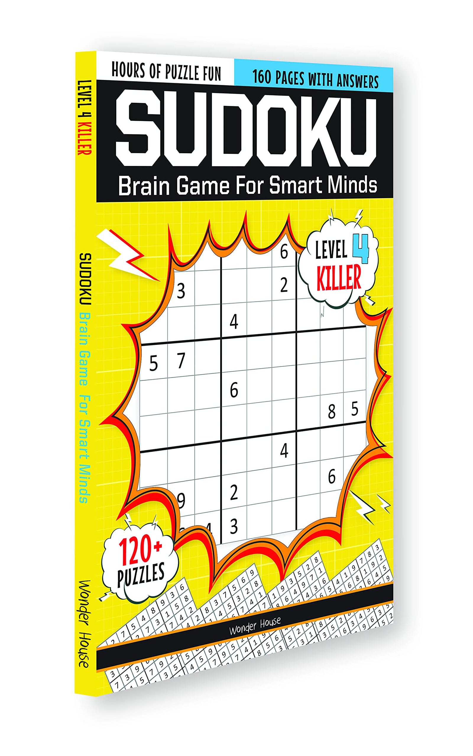 Sudoku - Brain Games For Smart Minds Level 4 Killer : Brain Booster Puzzles for Kids, 120+ Fun Games