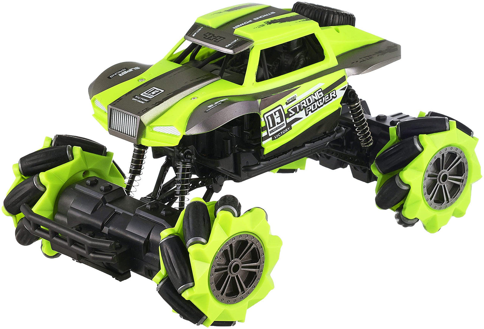 Remote control car - monster racing truck - strong power car - 2.4ghz high speed - stunt climbing car - stunt car for kids and adult outdoor toy , light green