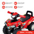 MOON Blaze Quad Bike for Kids - Toddler Fun Games-ATV Design, Durable & Safe, LED Lights-Music, Gift Ideas for 12 Months+ boys/Girls - Red