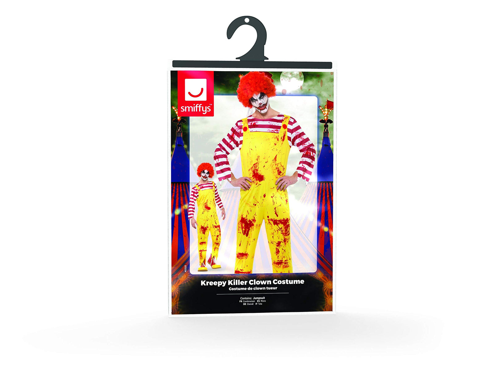 Smiffys Men's Smiffys Kreepy Killer Clown Costume Smiffys Kreepy Killer Clown Costume (pack of 1)