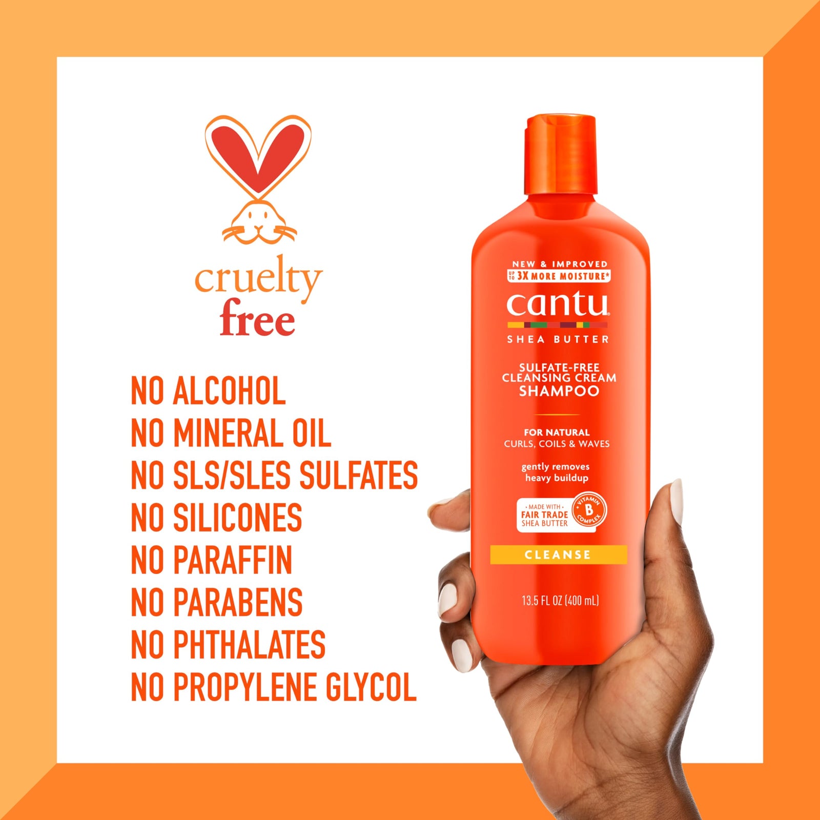 Cantu Shea Butter for Natural Hair Sulfate-Free Cleansing Cream Shampoo 400 ml