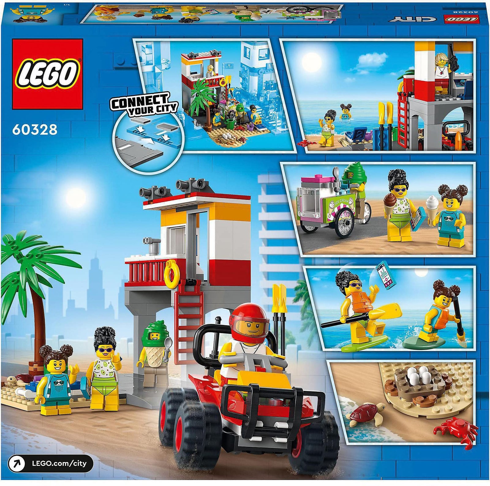 LEGO® City Beach Lifeguard Station 60328 Building Kit (211 Pieces)