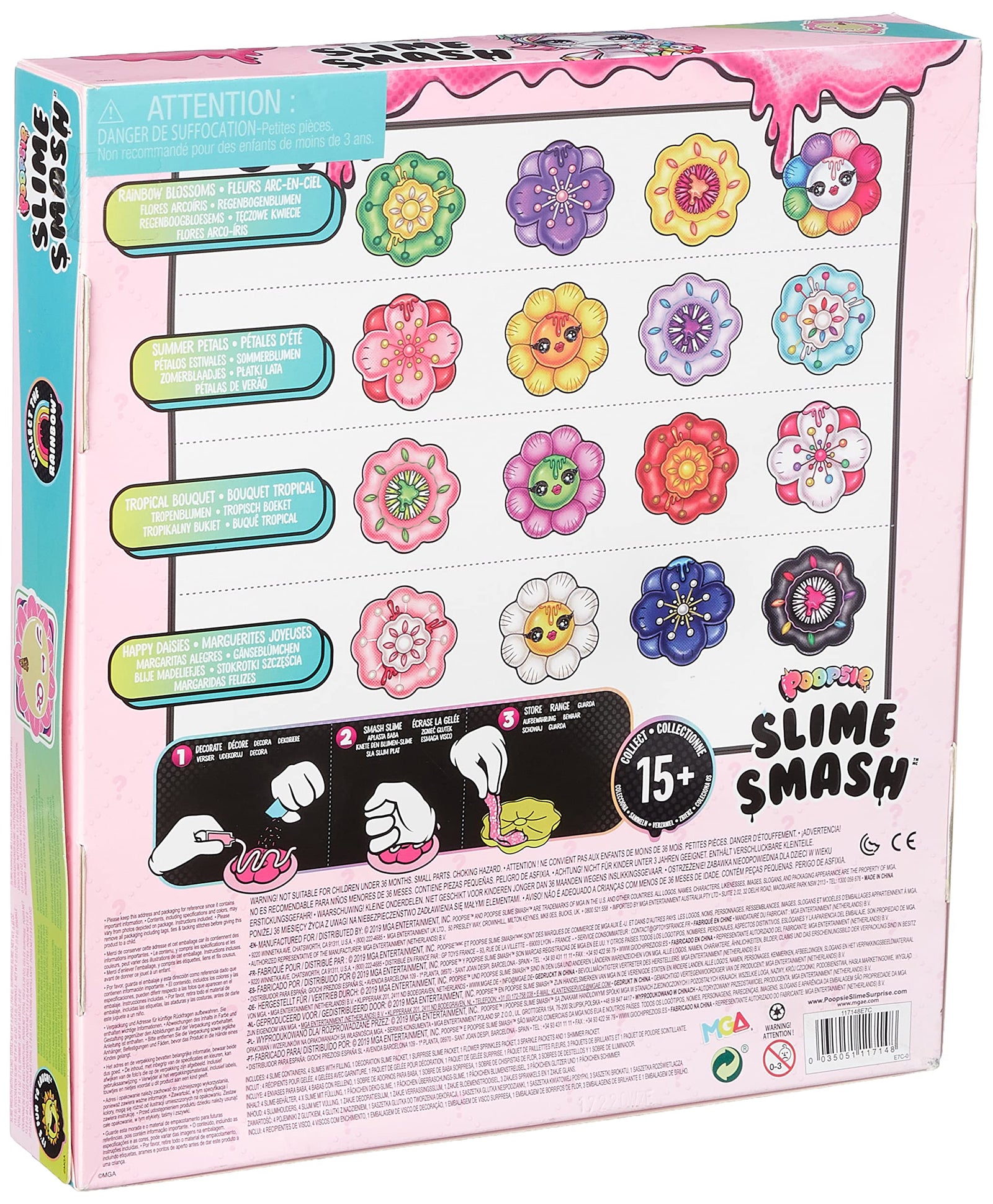 Poopsie Surprise Flower Shape Slime Toy, 11 Pieces - Multi Color