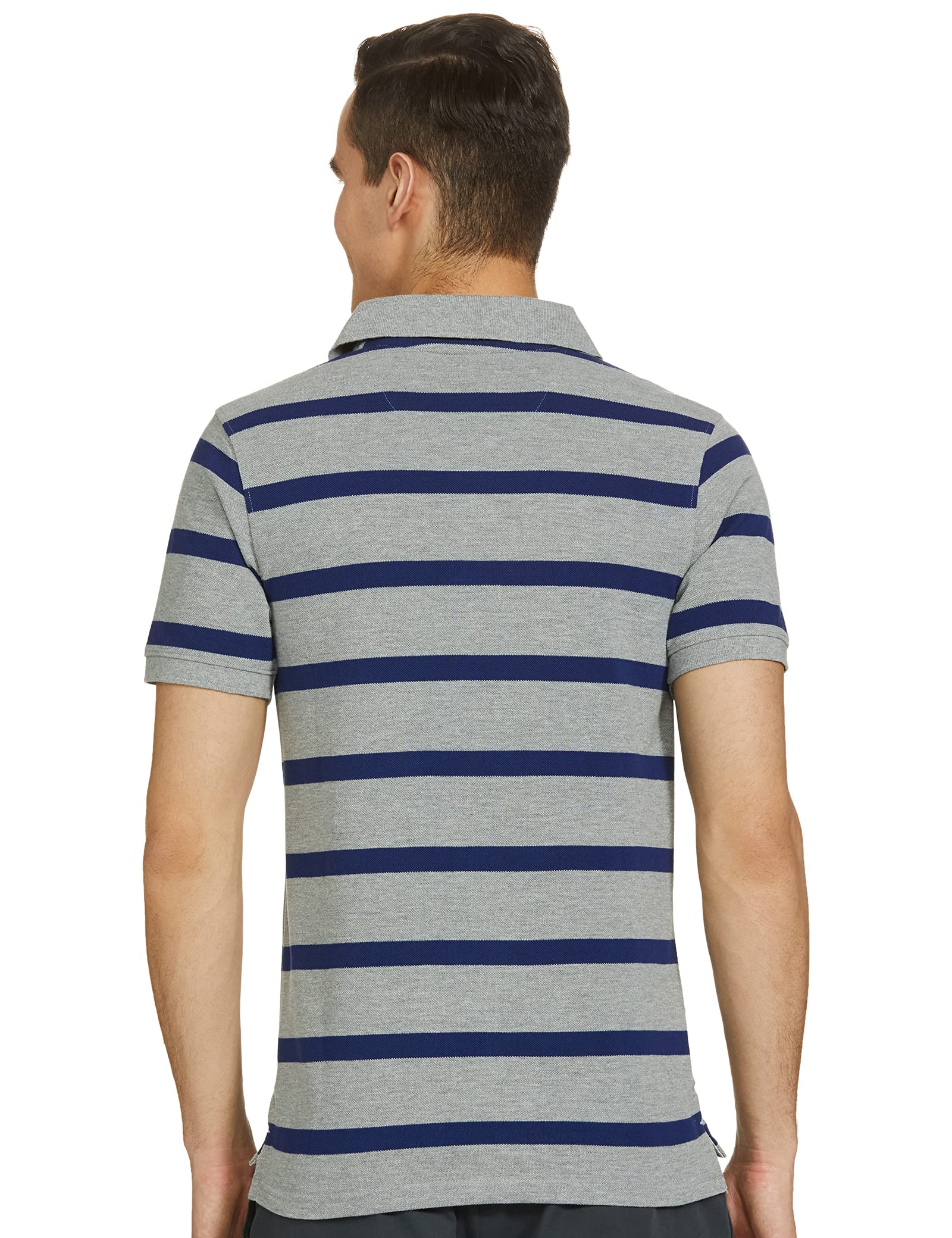 Deniklo Men's Striped Regular fit Polo Shirt