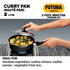 Hawkins Futura Nonstick Cookware Set No 1 (Flat Tawa, Frying Pan, Curry Pan (Saute Pan), Black