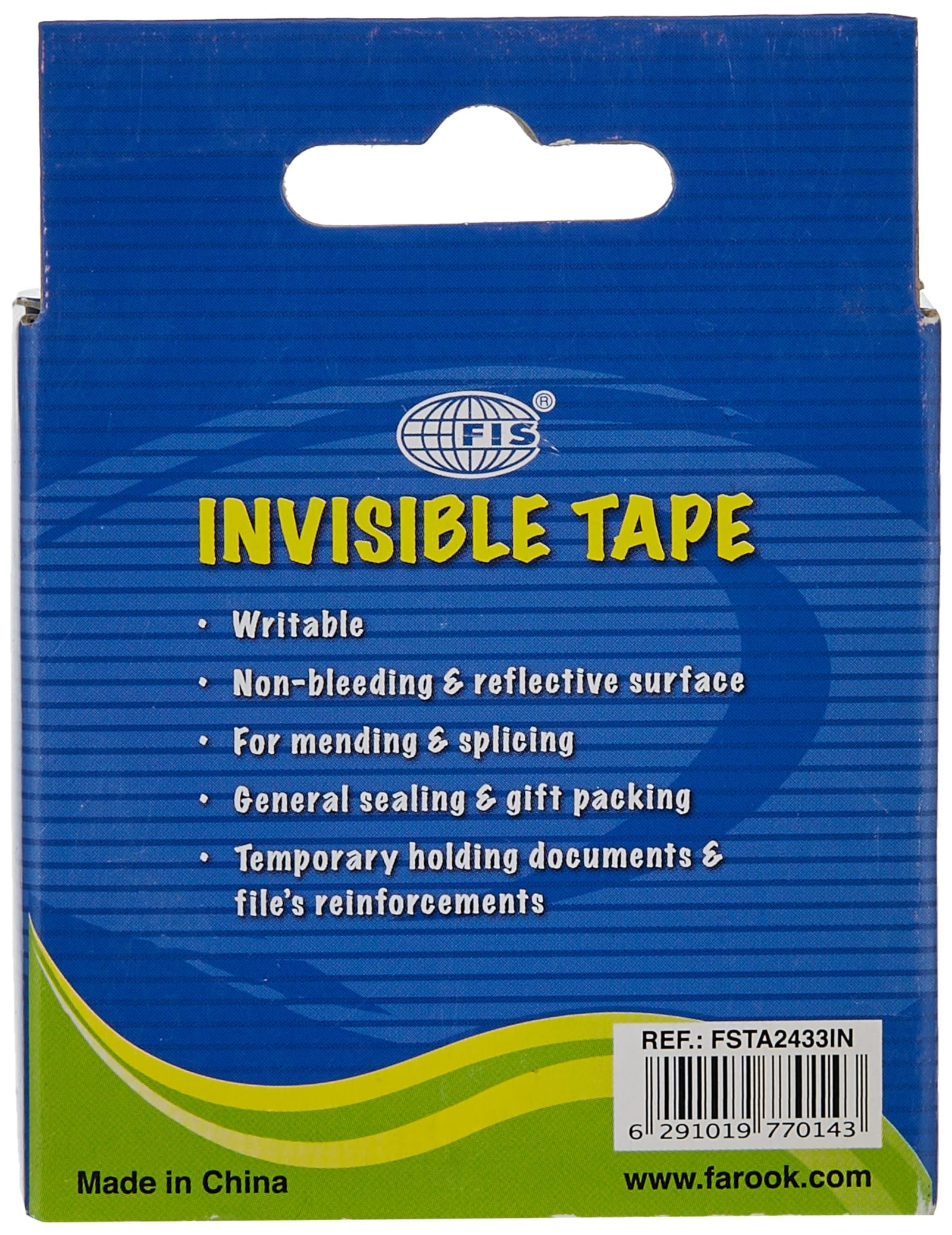 FIS fsta2433in invisible tape, 24 mm x 33 mm size