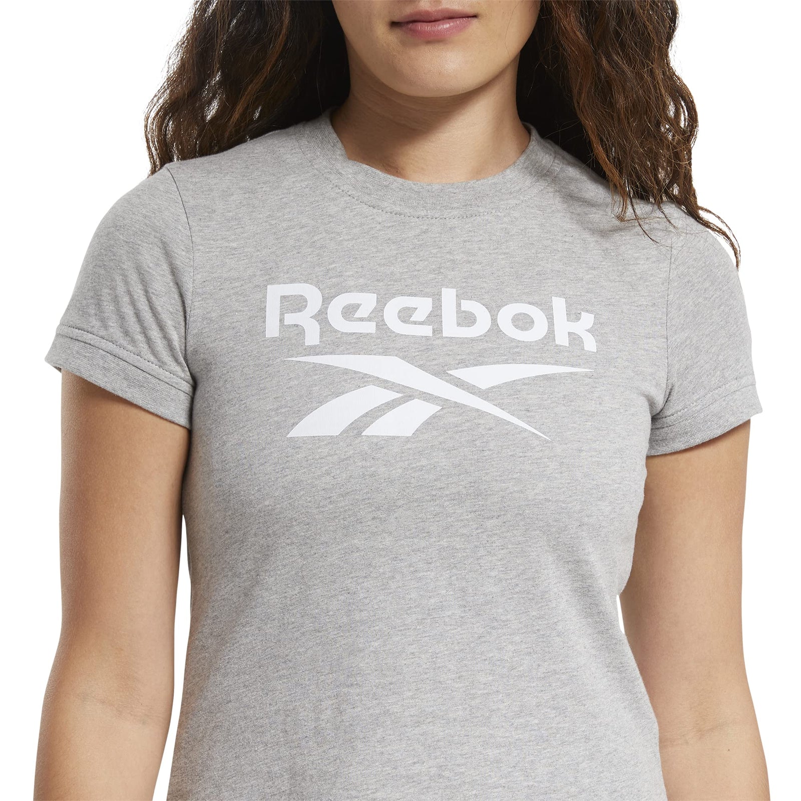 Reebok womens Training Essentials Textured Logo Tee T-SHIRT (SHORT SLEEVE)