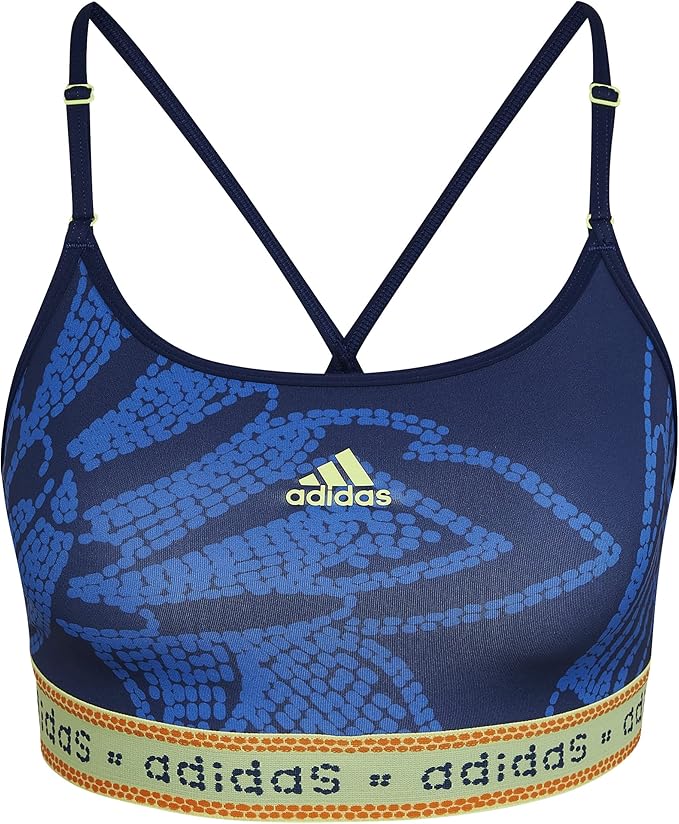 Adidas FARM LS BRA HI5222 TRAINING mystery blue WORKOUT BRA - LIGHT SUPPORT for Women