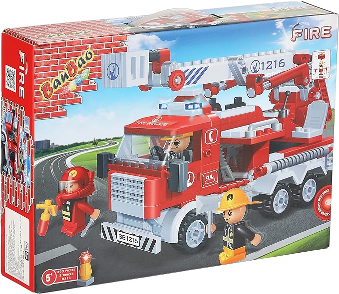 Banbao - fire truck building kit 290pcs