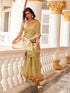 Womanista Women's Ready to Wear Saree Cotton Blend Zari (TI_4128_Lime Green)