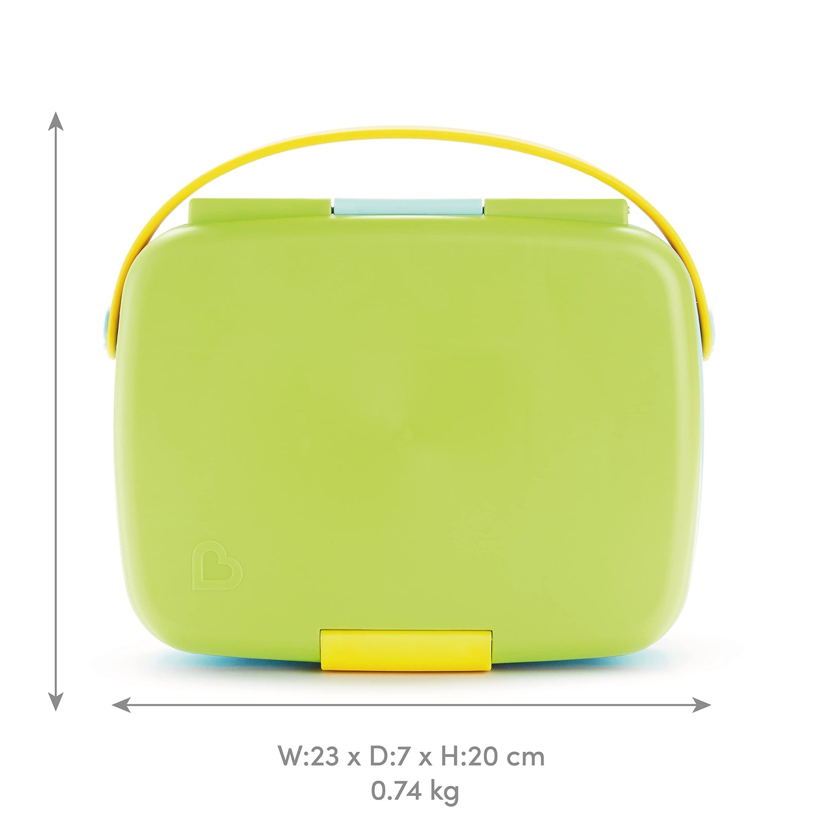 Munchkin Bento Toddler Lunch Box, Green (Pack of 1)