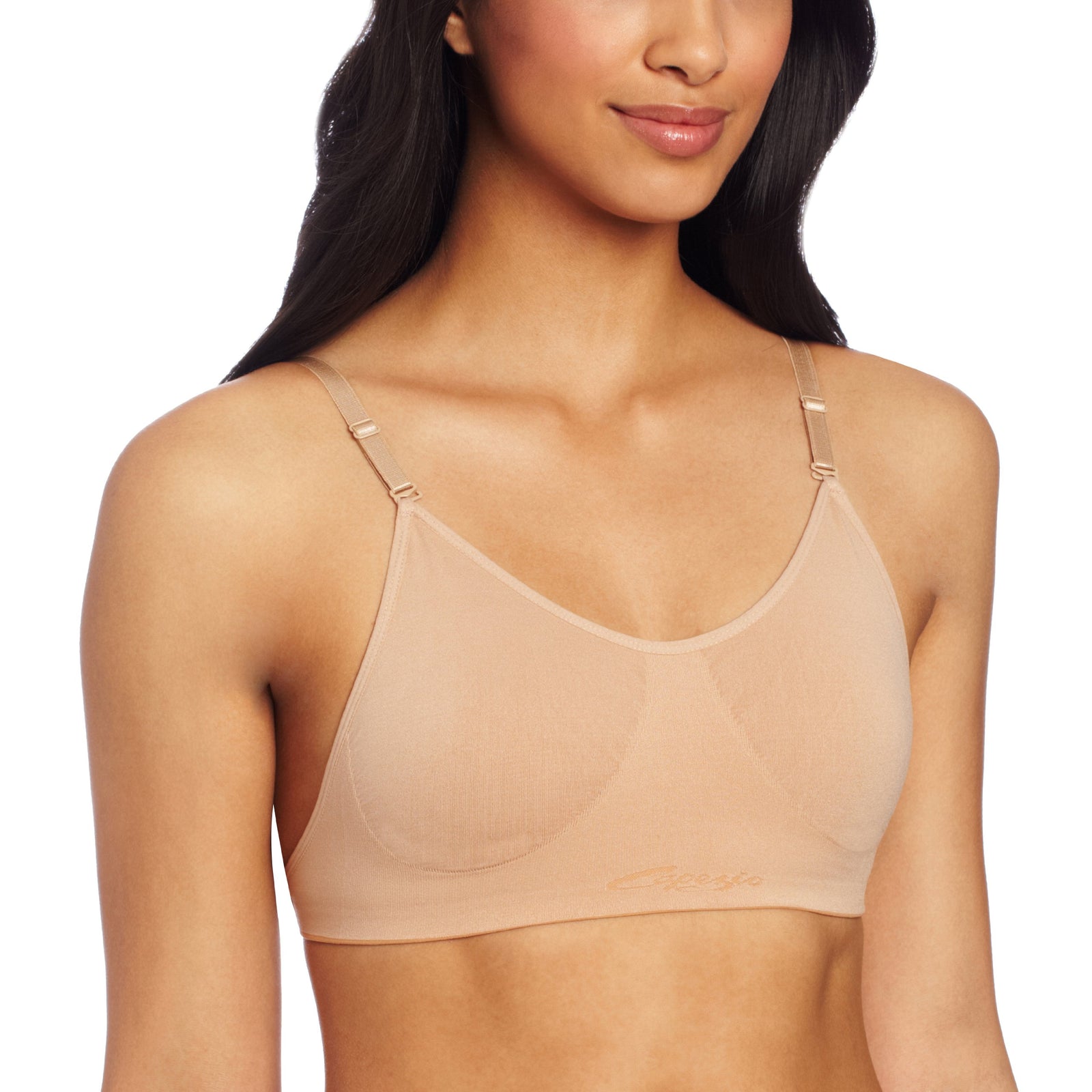 Capezio womens Seamless Clear Back Bra With Transition Straps Bra