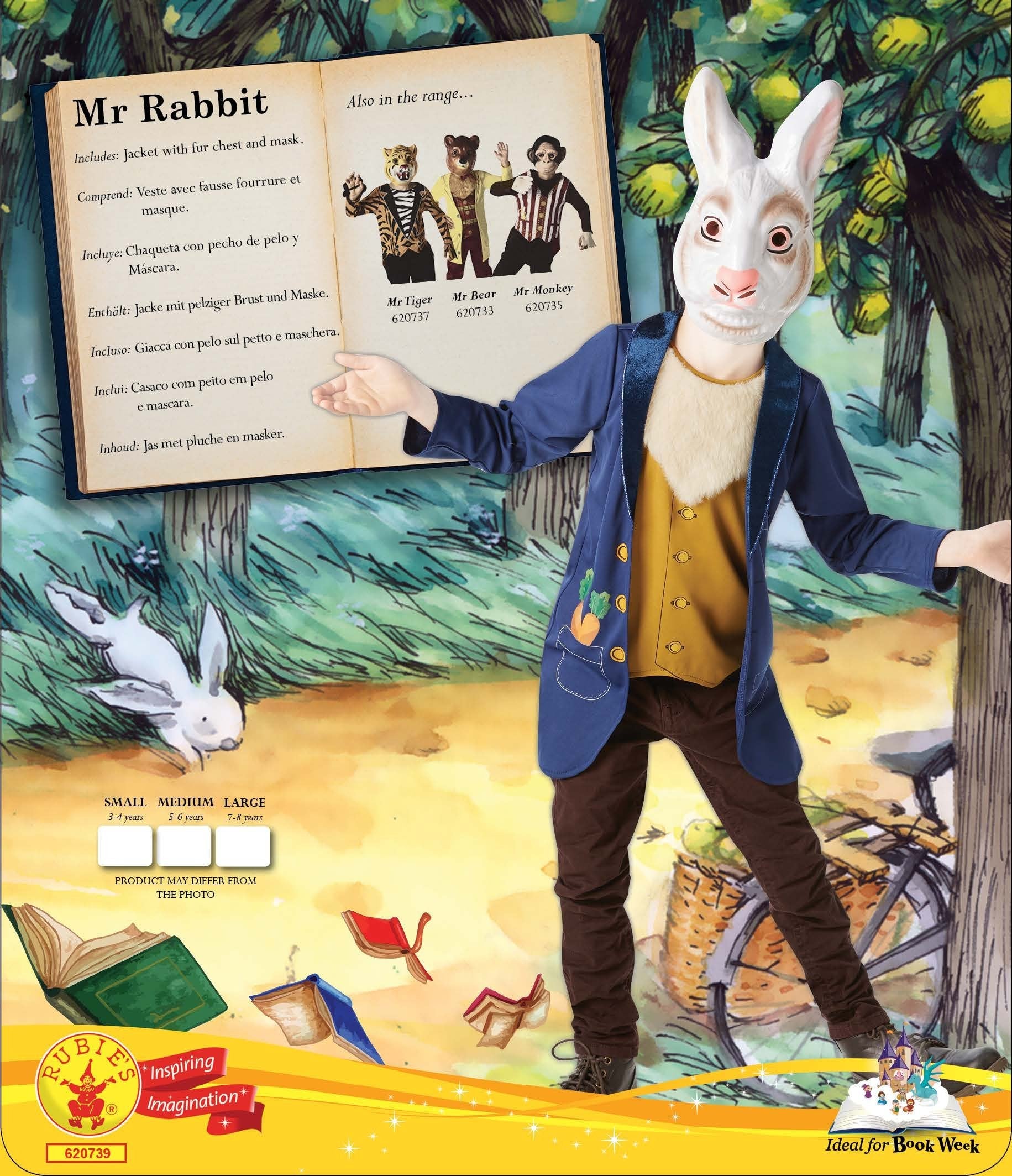 Rubie'S Official Mr Rabbit World Book Day And Book Week Costume Boys Medium, Multicolour