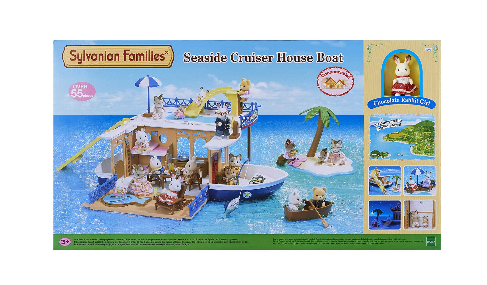 Epoch Seaside Cruiser House Boat Toy, 55 Pieces - 5206