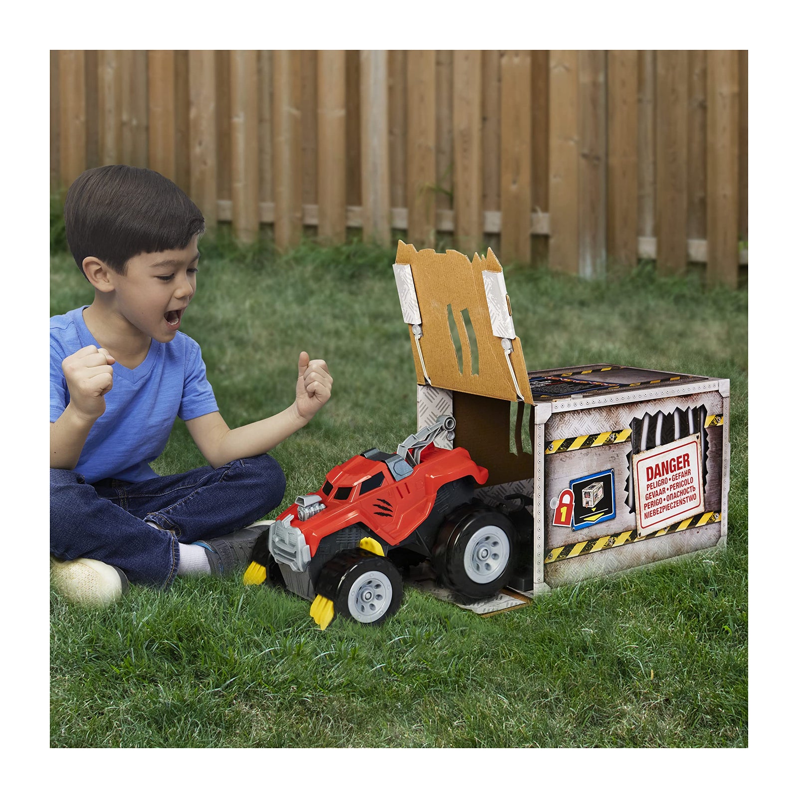 The Animal, Interactive Unboxing Toy Truck with Retractable Claws and Lights and Sounds, for Kids Aged 4 and up