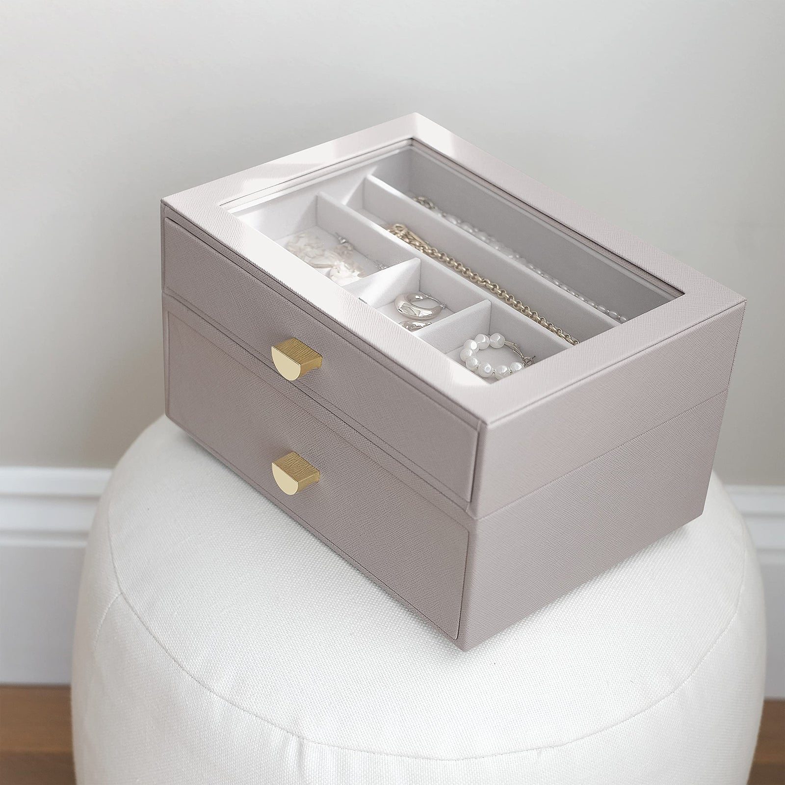 Stackers Classic Drawer 2-Pieces, Taupe