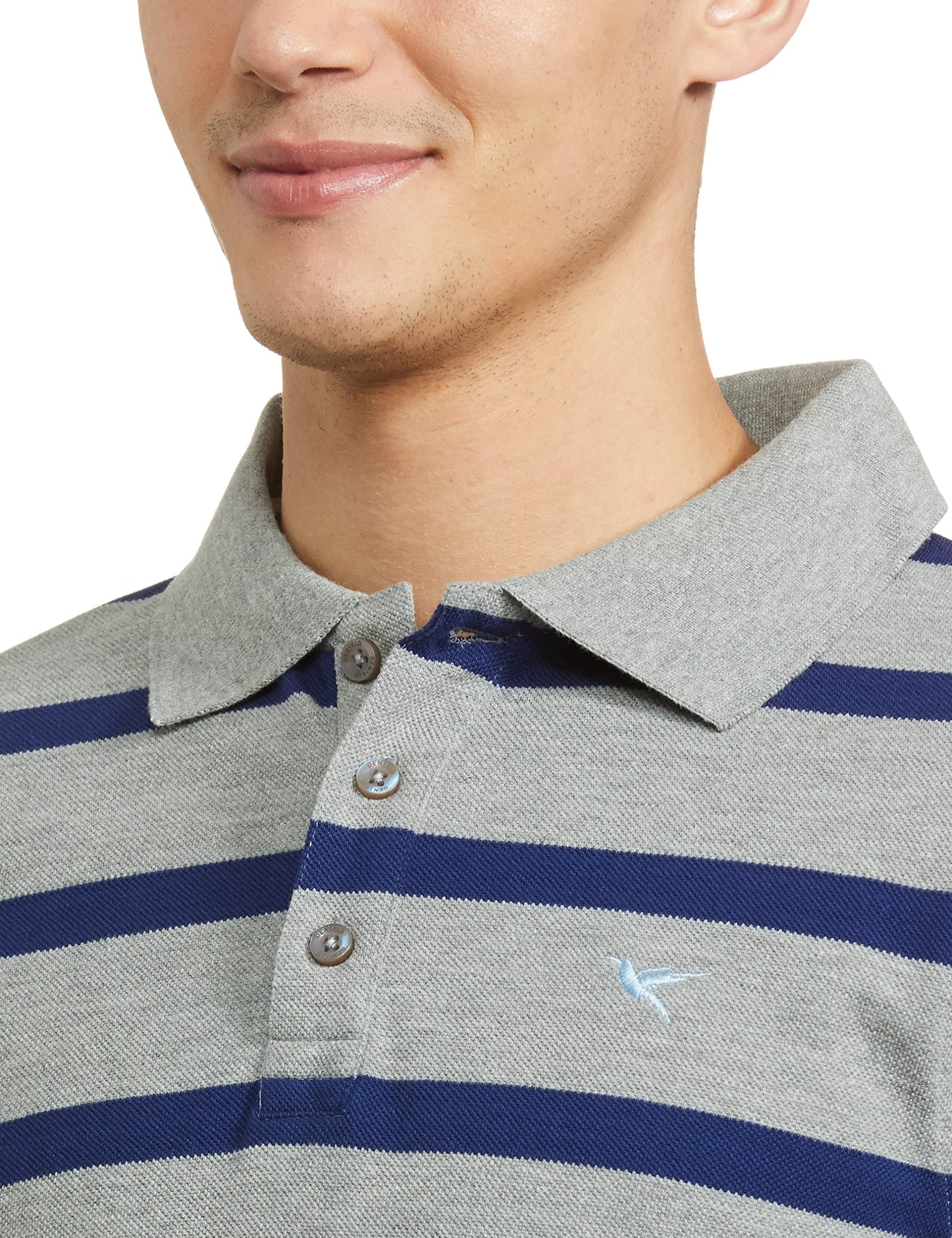 Deniklo Men's Striped Regular fit Polo Shirt