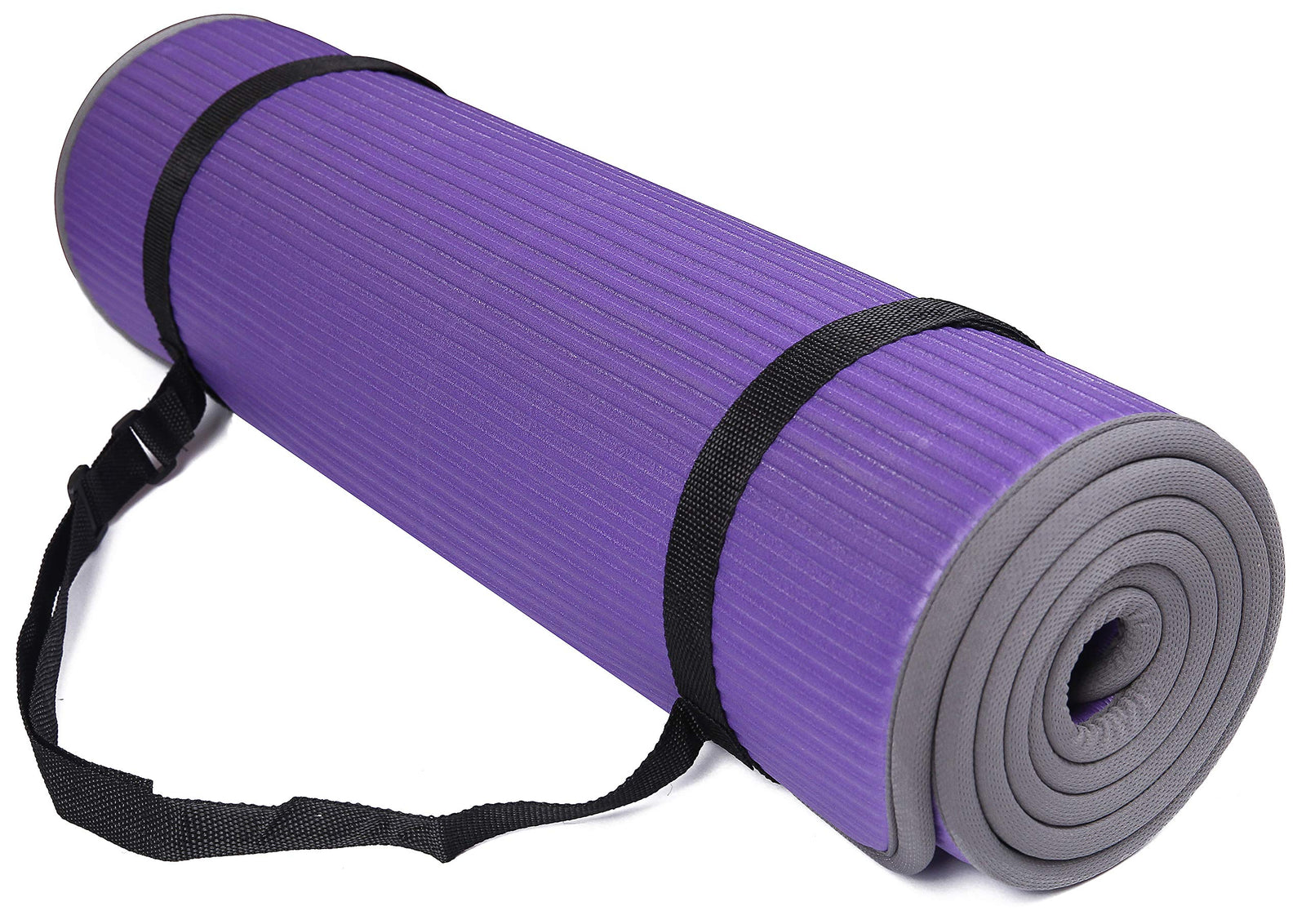 BalanceFrom All-Purpose 2/5-Inch (10mm) Extra Thick High Density Anti-Slip Exercise Pilates Yoga Mat with Carrying Strap