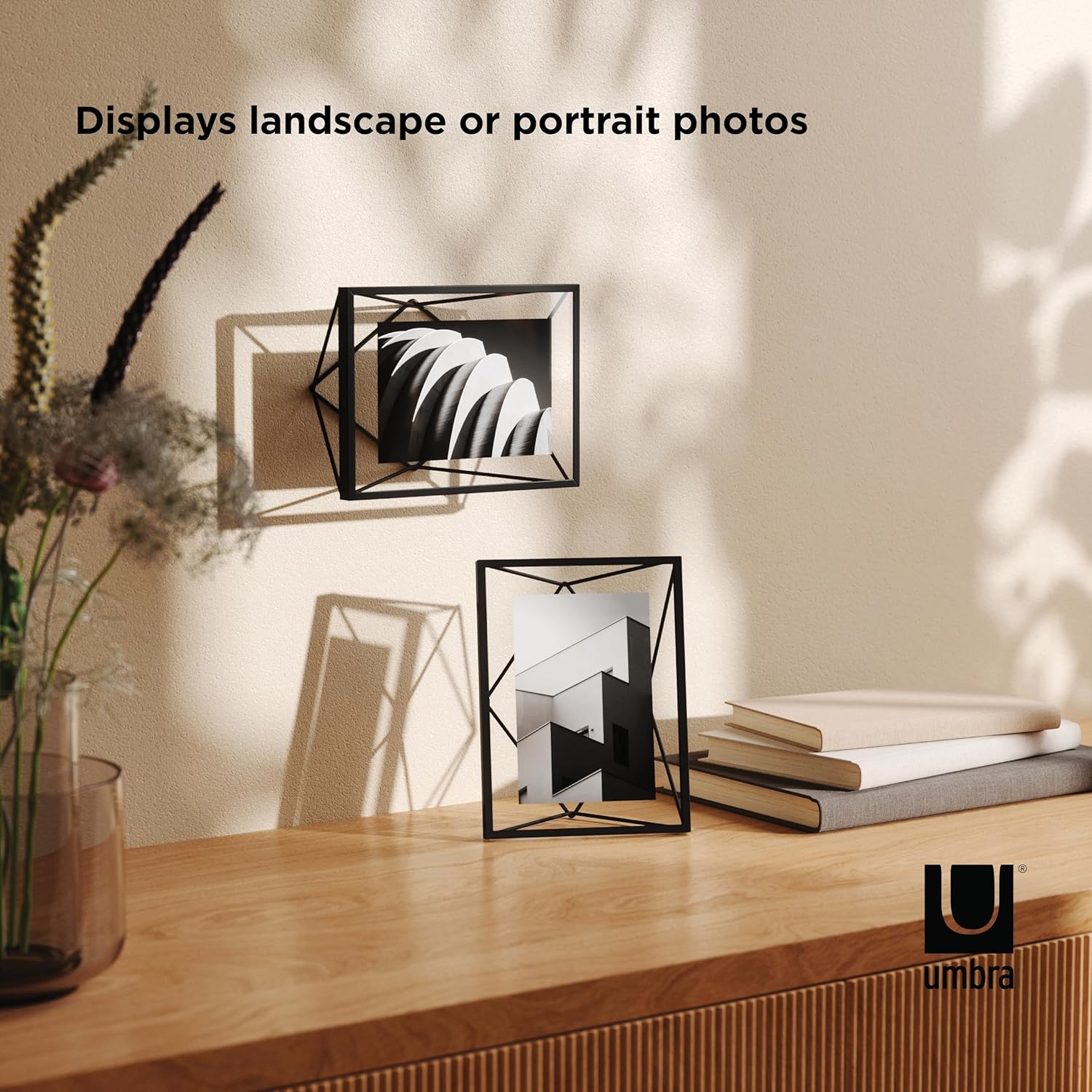 Umbra Prisma Multi Picture Frame – Photo Display for Desk or Wall, Chrome