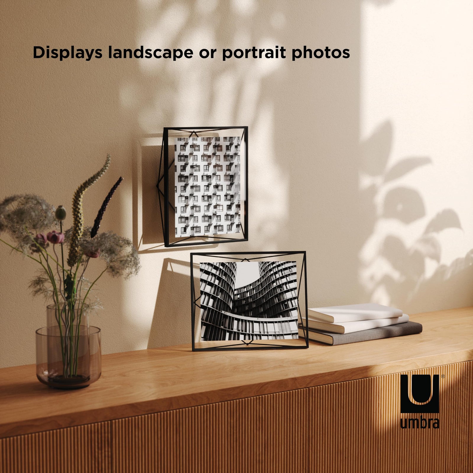 Umbra Prisma Multi Picture Frame – Photo Display for Desk or Wall, Chrome