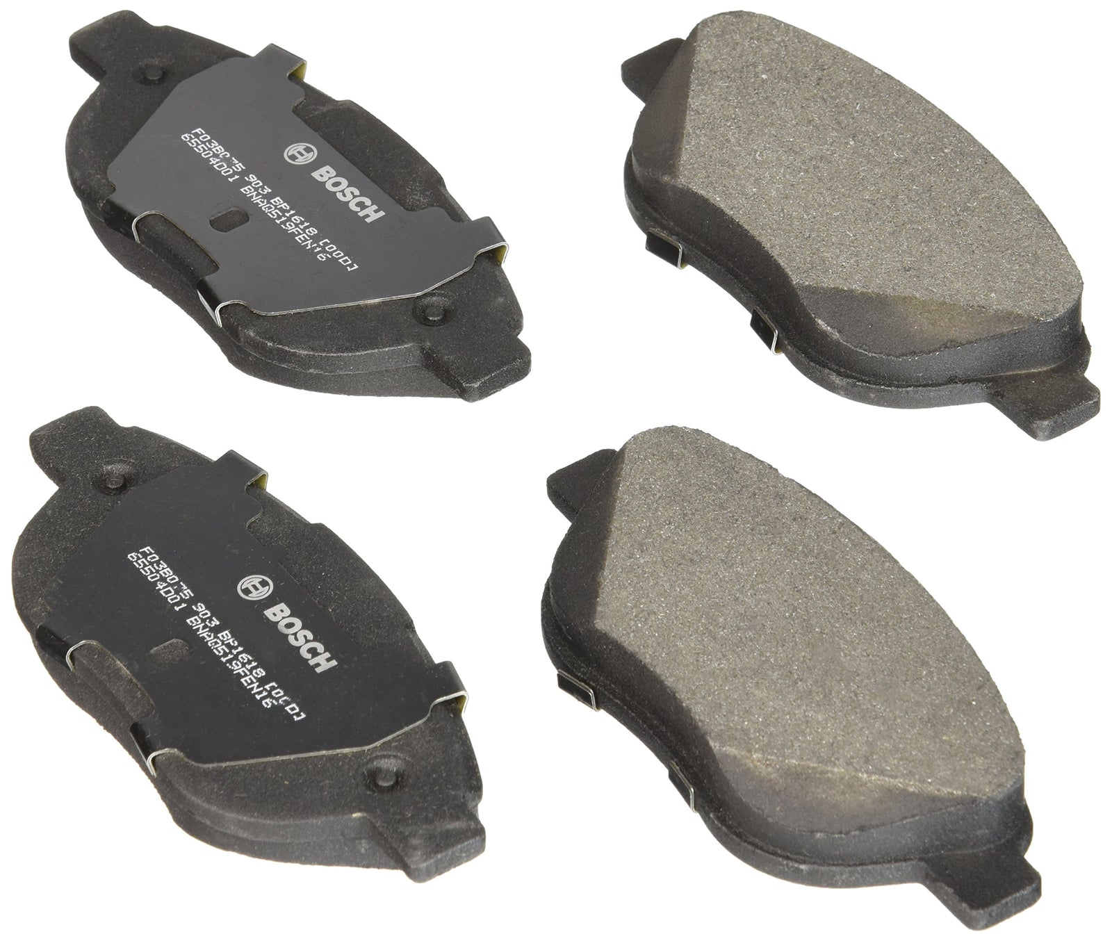 BOSCH BP1618 QuietCast Premium Semi-Metallic Disc Brake Pad Set - Compatible With Select Fiat 500; FRONT