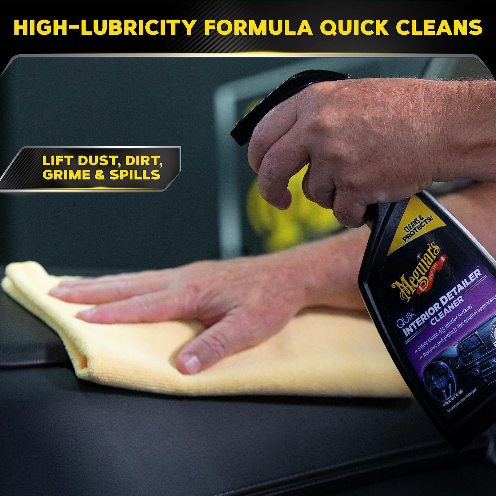 Meguiars Meguiar'S Quik Car Interior Detailer 473 Ml, G13616, H10.875 X W4.313 X D2 Inches, G-13616