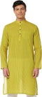 Nayak Men Cotton Regular Button Down Shirt (Blc-Ny-073 B_XL_Lime