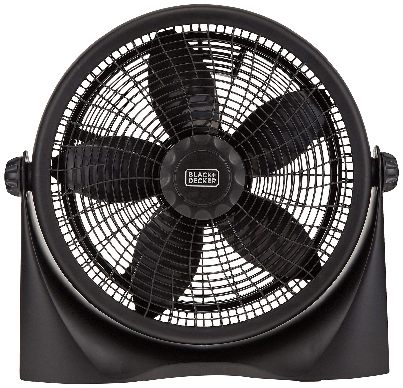 Black & Decker 55W Box Fan 16 Inch Fan Diameter, 3 Speeds Low/Medium/High And 5 Blade Design+Adjustable Portable/Travel Friendly Body, Direct Swing For The Perfect Temperature FB1620-B5