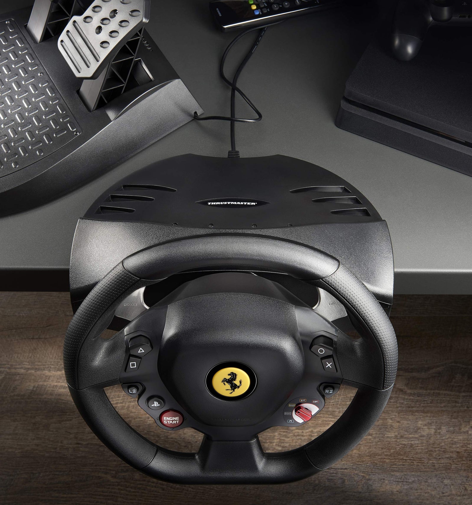 Thrustmaster T80 RW Ferrari 488 GTB Steering Wheel - Realistic Driving Experience for PlayStation - Become the King of the Track - PC/PS4/PS5