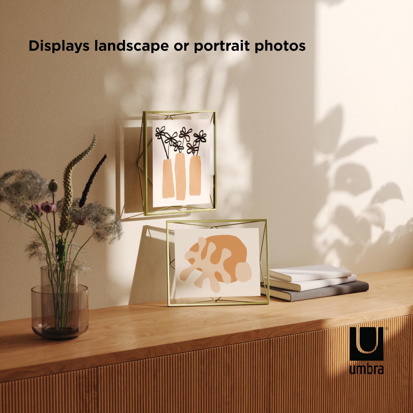 Umbra Prisma Multi Picture Frame – Photo Display for Desk or Wall, Chrome