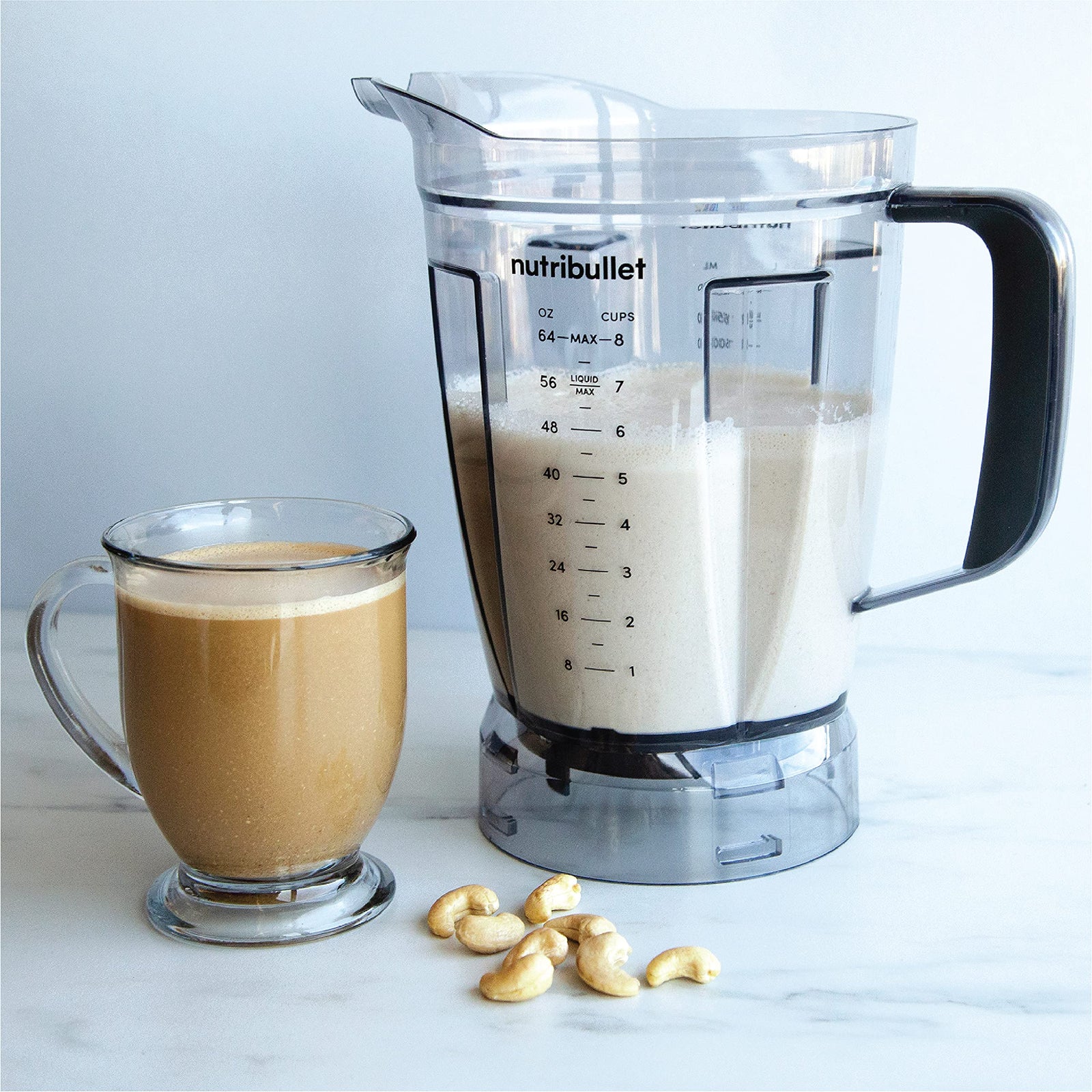 NutriBullet Full Size Blender + Combo 1200 Watts, 9 Piece Set, Multi-Function High Speed Blender, Mixer System With Nutrient Extractor, Smoothie Maker, Silver , NBC-12A.