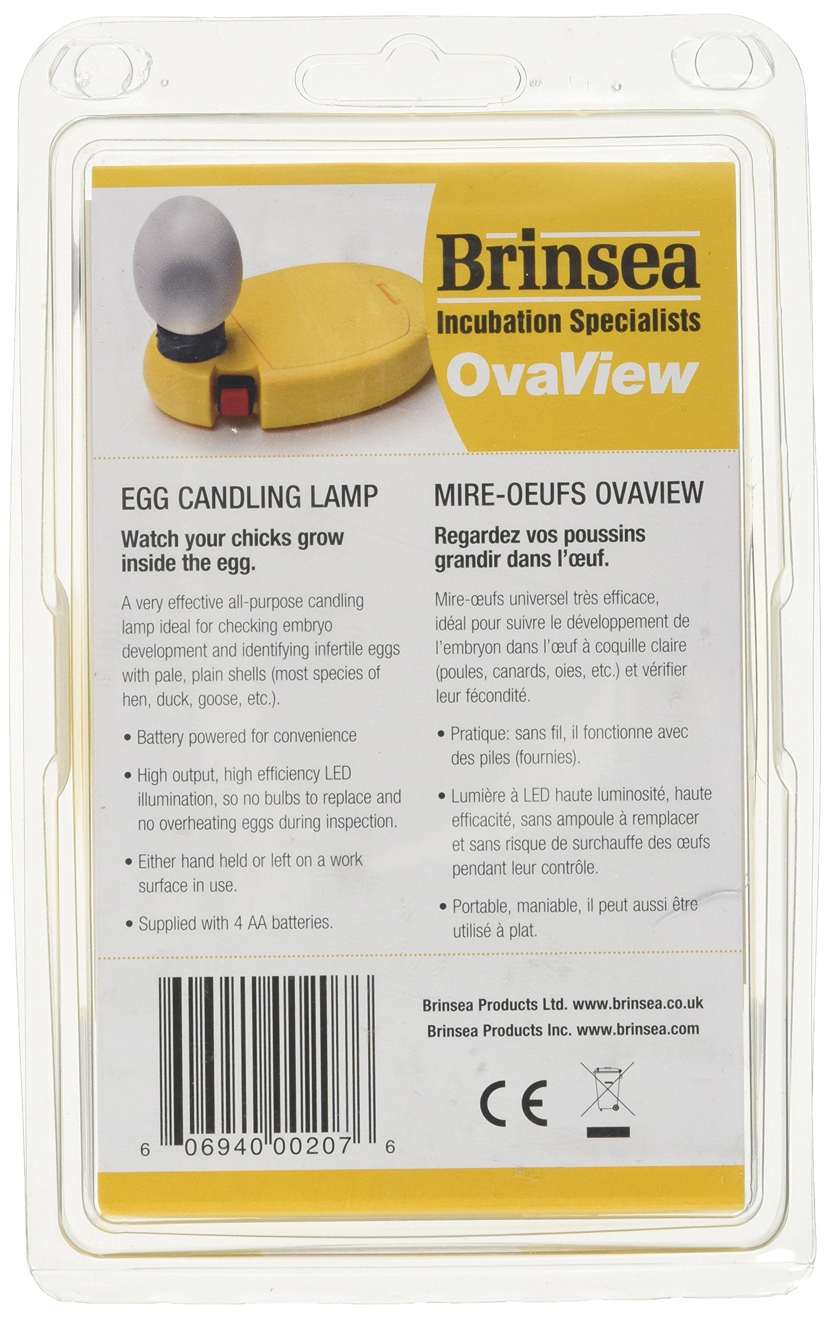 Brinsea Products Candling Lamp for Monitoring Embryo Development in Eggs