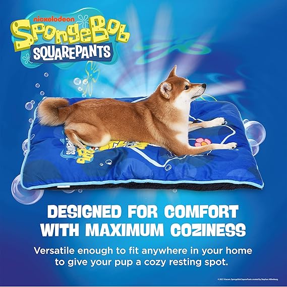 SpongeBob SquarePants Bikini Bottom Napper Dog Bed | Durable Washable Dog Bed from SpongeBob, SpongeBob Plush Washable Dog Bed | Soft and Plush Dog Bed, SpongeBob Dog Bed, Bed for Dogs, Cute Dog Bed